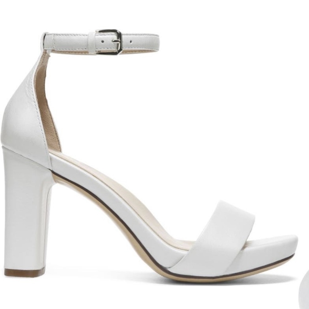 Naturalizer - Joy Ankle Strap Sandal (White Leather)
